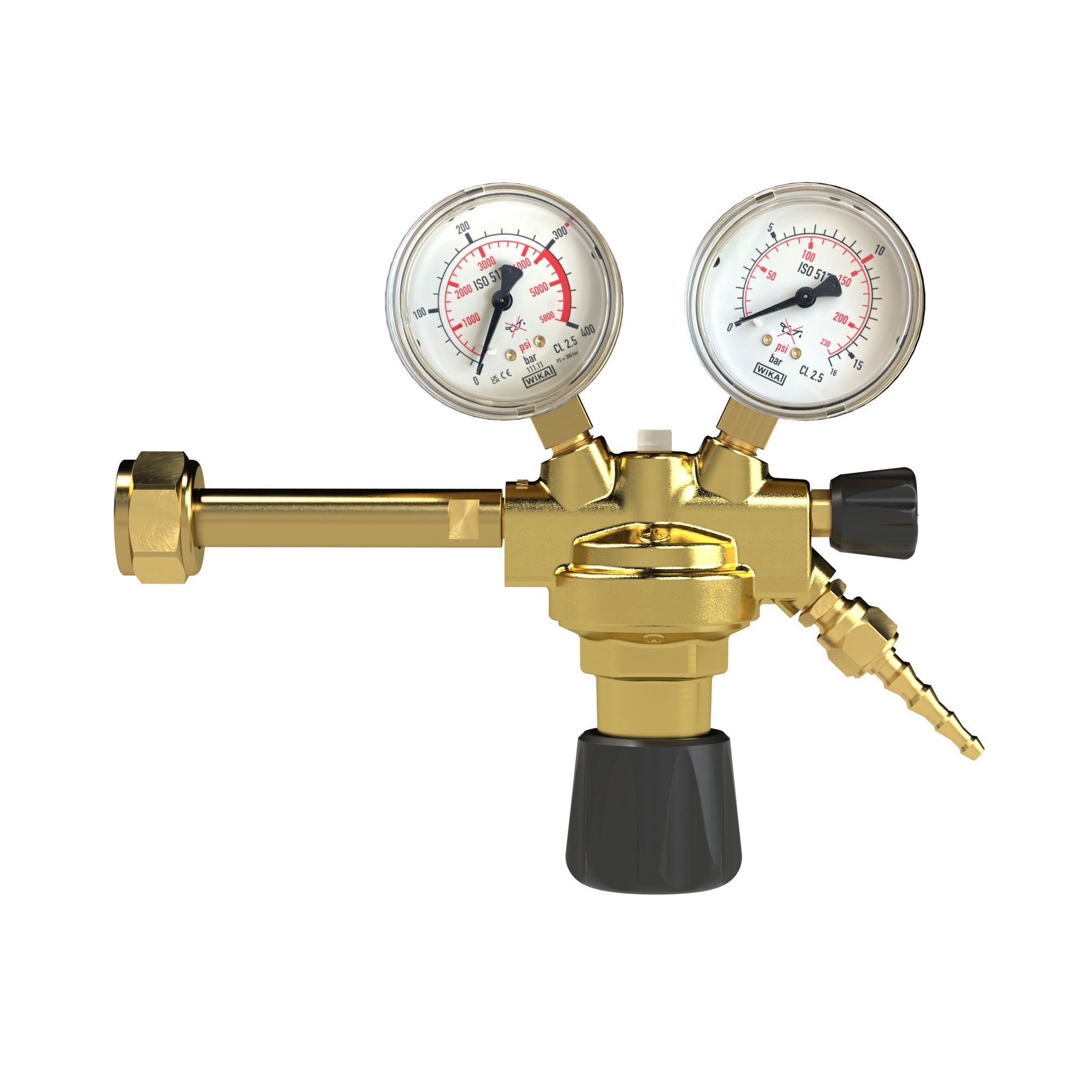 Flaschendruckminderer, 200 bar, Stickstoff, Arbeitsdruck 0 - 25 bar