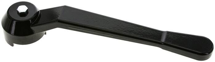 Maniglia combinata nera, misura 7, standard (alluminio laccato)