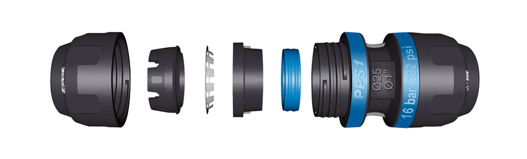 Innenkomponenten eines PPS Fittings