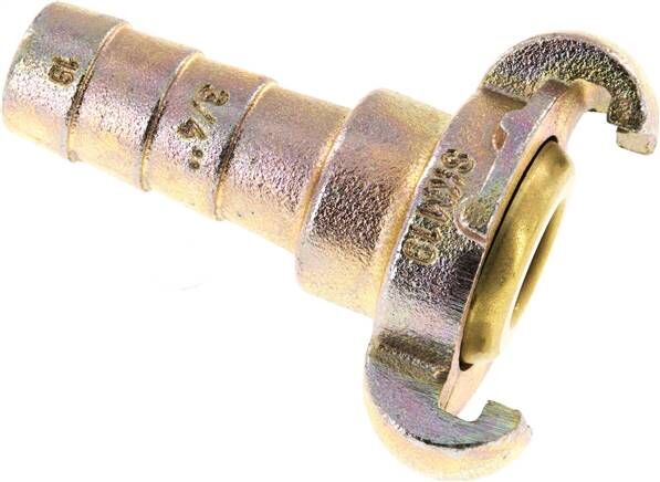 Attacco compressore 19 (3/4") mm di tubo flessibile, acciaio zincato, guarnizione in ottone
