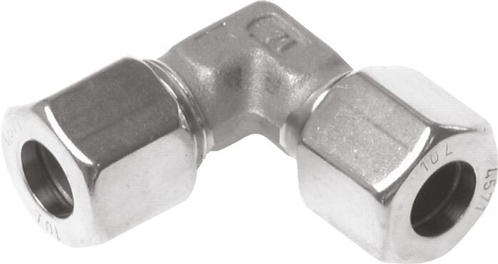 Raccordo ad anello di taglio a gomito 6 L (M12x1,5), 1.4571