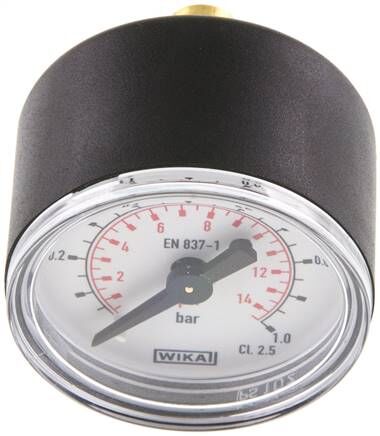 Manometer waagerecht (KU/Ms), 40mm, 0 - 1 bar, G 1/8"