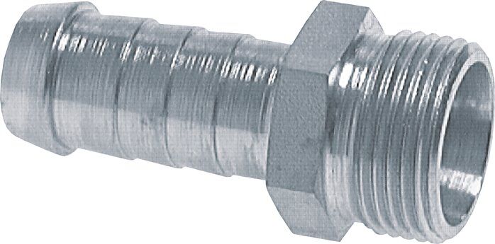 Schlauchnippel M 36 x 2 (25 S), 21 - 22mm, Stahl verzinkt