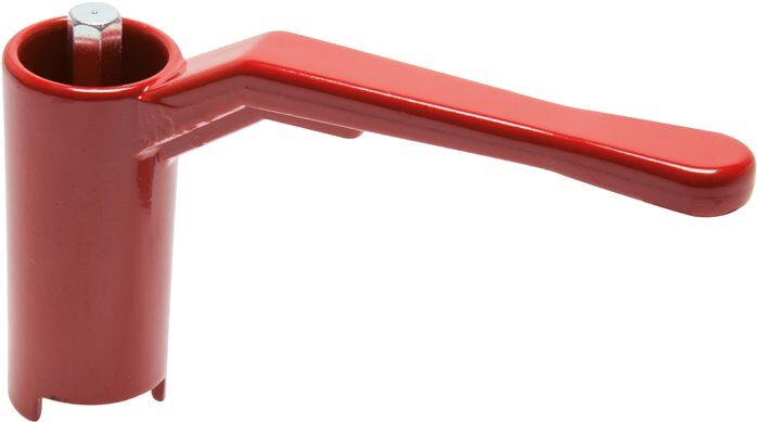 Manico combinato rosso, misura 2, lungo (laccato alluminio, 60 - 68 - 74 - 78 - 82 - 88 -)