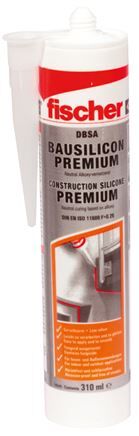 Silicone per edilizia FISCHER DBSA, bianco, cartuccia da 310 ml