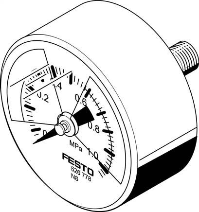 FESTO MA-50-1,0-R1/4-MPA-E-RG (526781) Manometer