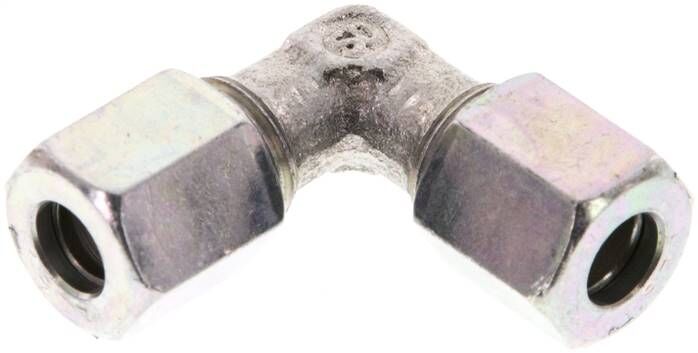 Raccordo ad anello di taglio a gomito 6 LL (M10x1), acciaio zincato