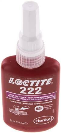 Frenafiletti anaerobico, Loctite, 50 ml, bassa resistenza