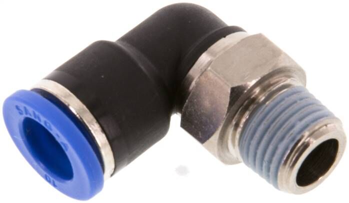 Connettore push-in angolare R 1/4"-10mm, standard IQS