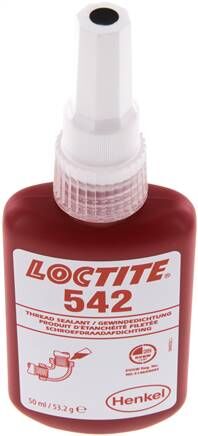 Sigillante anaerobico per filettature, LOCTITE, 50 ml, media resistenza, 542/50