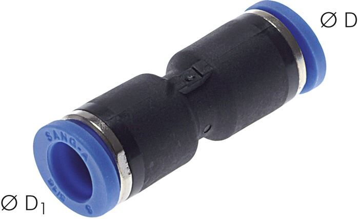 Gerader Steckanschluss 8mm-4mm, IQS-Standard