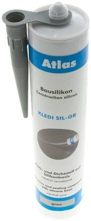 Silicone per costruzioni grigio, cartuccia standard da 310 ml
