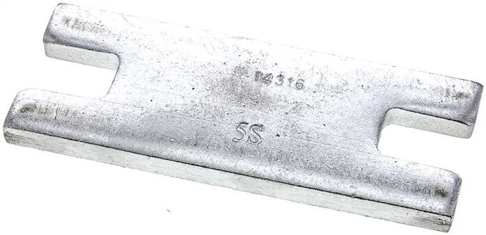 Piastra di bloccaggio per vite di montaggio (1 pezzo necessario per ogni coppia di ganasce), acciaio zincato, BG 5