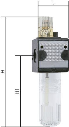 MULTIFIX lubrificatore a micro-nebbia, G 1/4", Multifix 1, contenitore in plastica