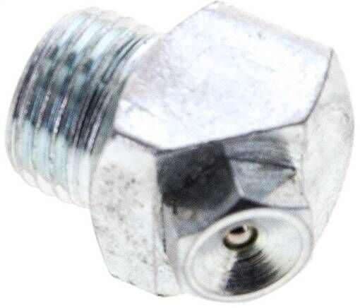 Ingrassatore a imbuto 45°, M 10x1 (conico), acciaio zincato