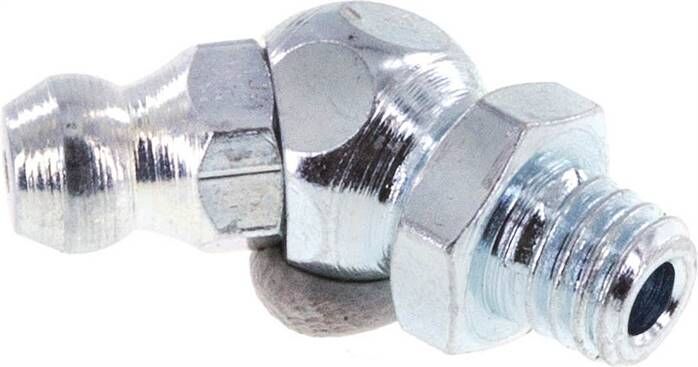 Ingrassatore conico 45°, M 6 (conico), acciaio zincato (esagonale)