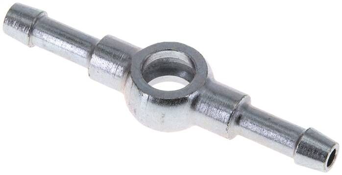 Nipplo doppio per tubi flessibili con anello da 8 mm, 4 - 5 mm, acciaio zincato