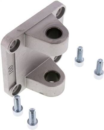 ISO 15552 supporto girevole a forcella 100 mm, alluminio con boccola