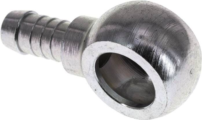 Nipplo per tubi flessibili con anello da 16 mm, 9 - 10 mm, acciaio zincato