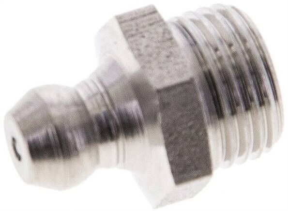 Ingrassatore conico dritto, R 1/8", 1.4305