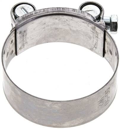 collier de serrage à boulon articulé Eco 22mm, 56 - 59mm, 1.4016 (W2)