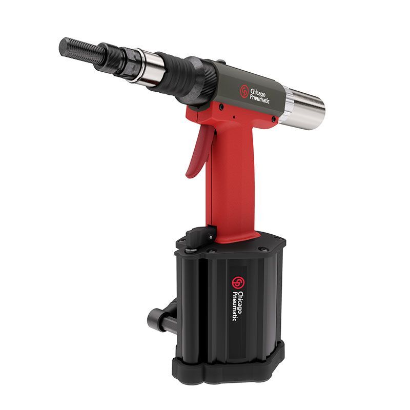 Pistola di rivettatura pneumatica Chicago Pneumatic, rivetti ciechi in acciaio fino a 6,4 mm e rivetti BULB fino a 7,8 mm