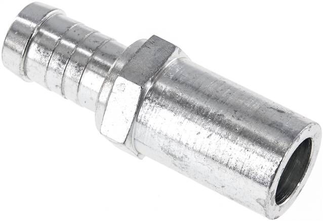 Schlauchnippel Rohr 30, Schl. 21 - 22mm, Stahl verzinkt