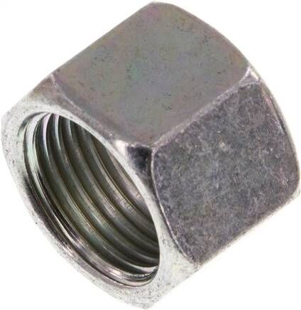 Dado di raccordo con anello di bloccaggio 12 L (M18x1,5), acciaio zincato