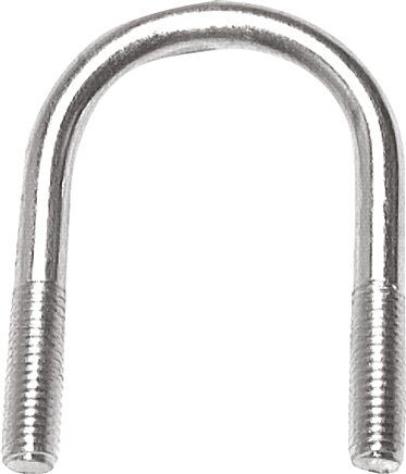 Staffa rotonda in acciaio, M 12, 57 - 60,3 mm, 1.4301