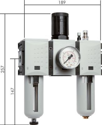 STAHLWERK Wartungseinheit Öler Wasserabscheider Druckluft 10,5 Bar
