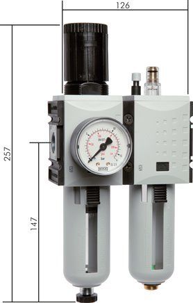 Ejoyous Druckluft-Wartungseinheit 3/8 Zoll – Filterregler Mit Wasser- Und Ölabscheider, 0,05–0,85 MPa