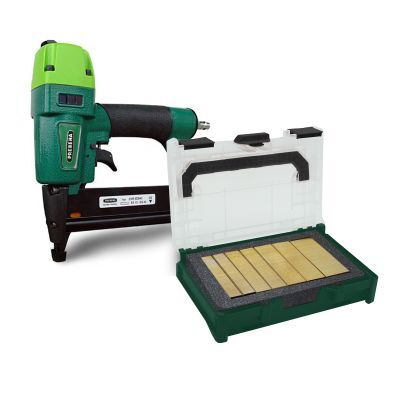 Prebena 2XR-J50 Luftdruck Druckluftnagler Im Transportkoffer + J-BOX 8.000 Stauchkopfnägel / Brads | E.K - Foto 2