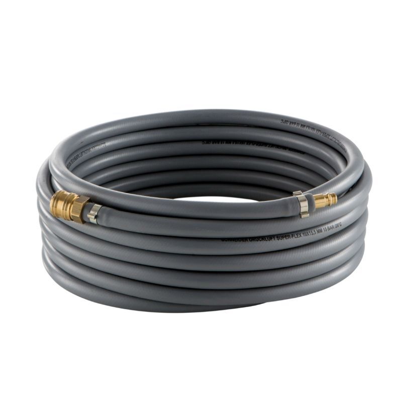 Schneider Druckluft-Spiralschlauch 8x1mm - 7,5m Polyurethan Schlauch Blau