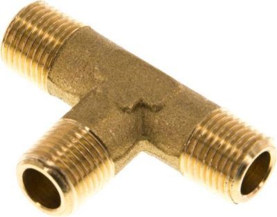 T-shirt Estrusa Raccordo A T In Ottone Maschio 1/4 NPT - Per Olio, Gas, Acqua, Dimensioni 1/2 Pollici Tubo Quadro Ferro - Foto 9