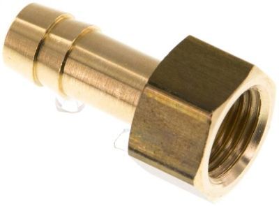 Aufschraub-Schlauchtülle Aus Messing – Gewinde G 1/2", Für Schlauch Ø Innen 10 Mm, Bis 16 Bar, Mit Festem Innengewinde
